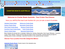 Tablet Screenshot of charterboatsaustralia.com.au